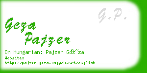 geza pajzer business card